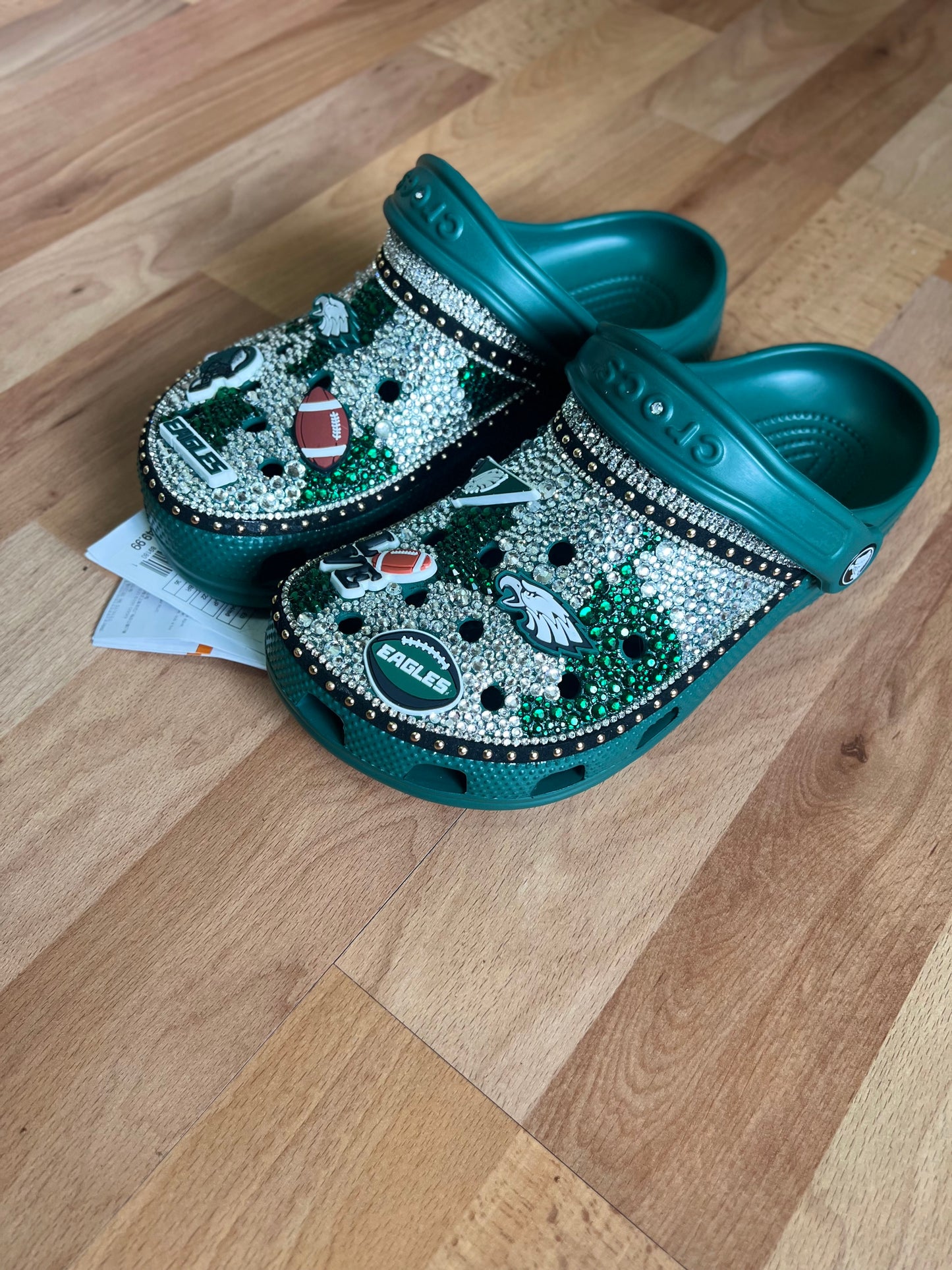 Football Team Inspired Bling Crocs (Adult)
