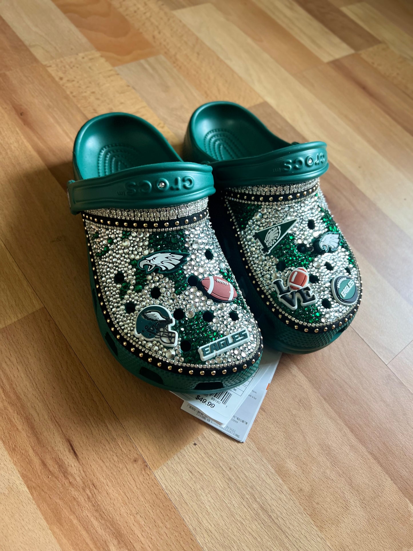 Football Team Inspired Bling Crocs (Adult)